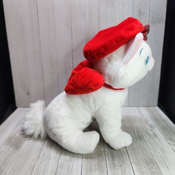 Disney Store Aristocats Marie White Cat Plush with Red Hat 11'' Stuffed Toy - Picture 5 of 10